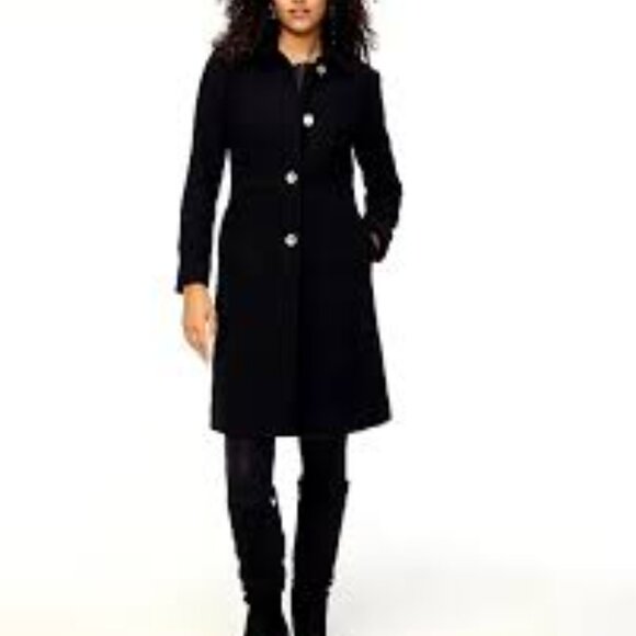NWT J. Crew Factory Wool-blend lady day coat AT107 - Size 00 - Picture 1 of 4